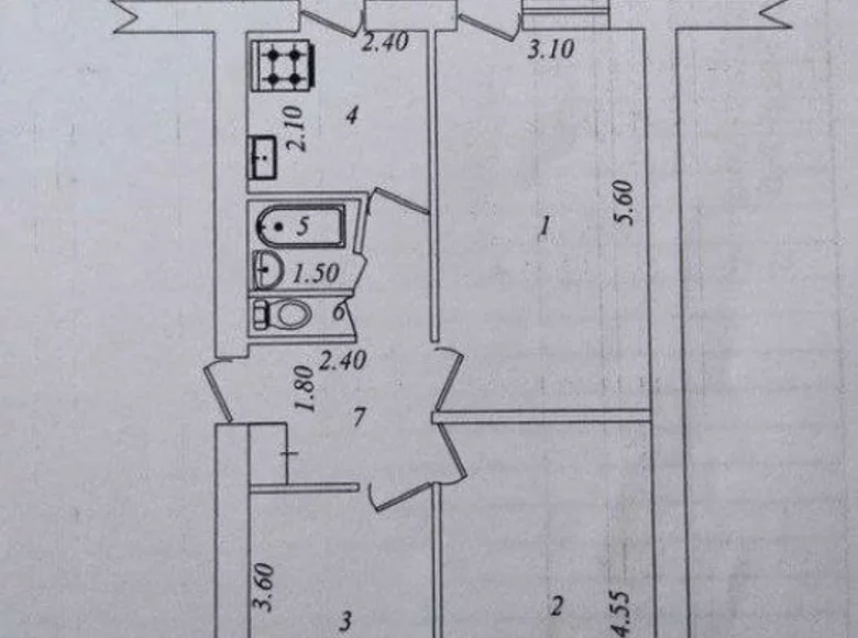 Kvartira 3 xonalar 65 m² Toshkentda