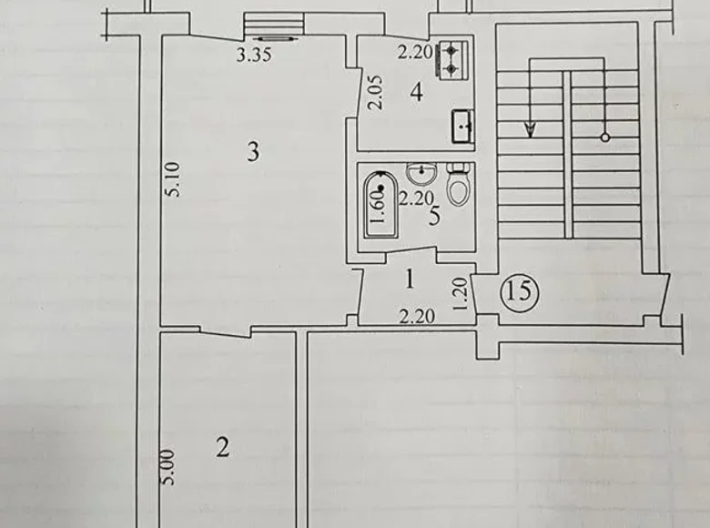 Квартира 2 комнаты 52 м² Ташкент, Узбекистан