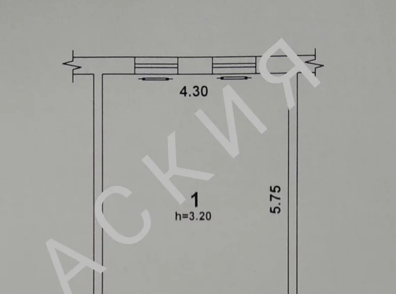 Kvartira 1 xona 25 m² Toshkentda