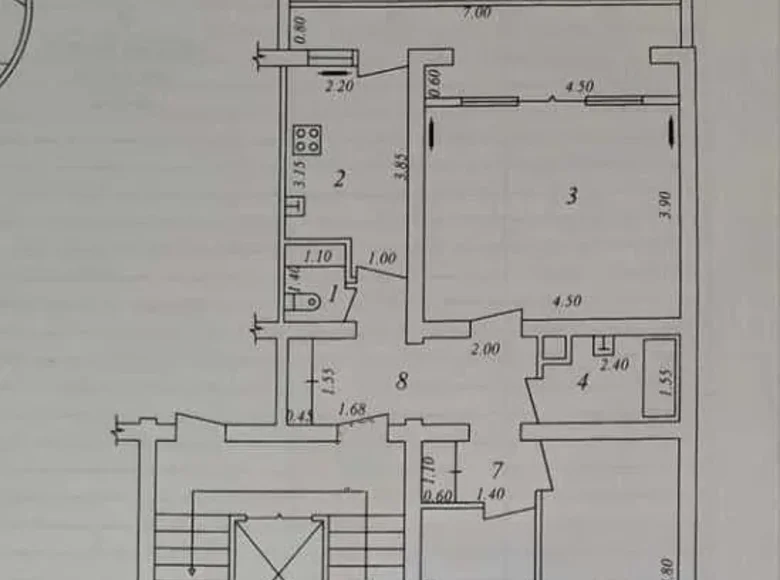 Квартира 3 комнаты 70 м² Ташкент, Узбекистан