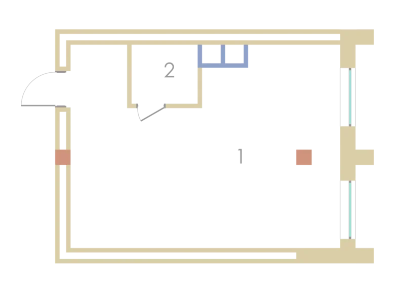 Studiya kvartirasi 1 xona 40 m² Toshkentda