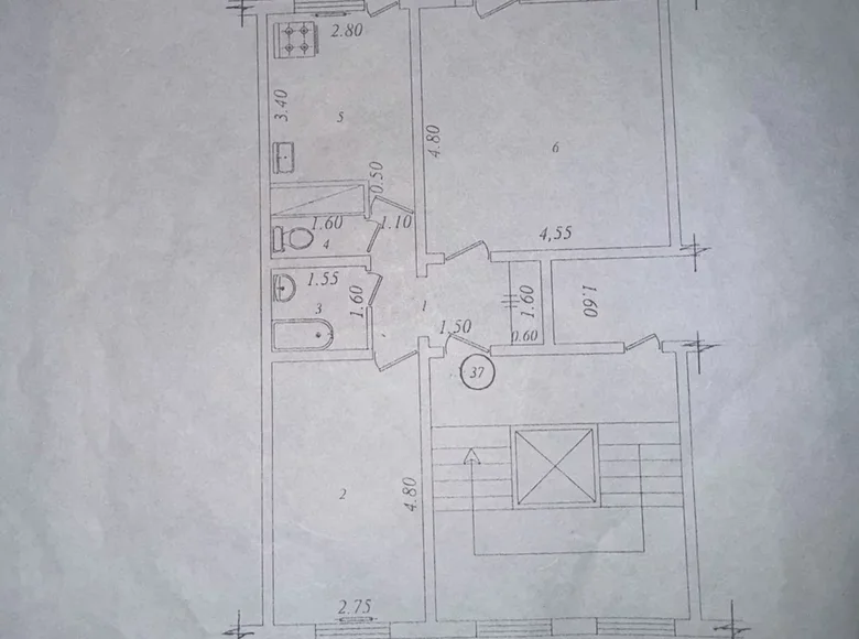 Kvartira 2 xonalar 65 m² Toshkentda