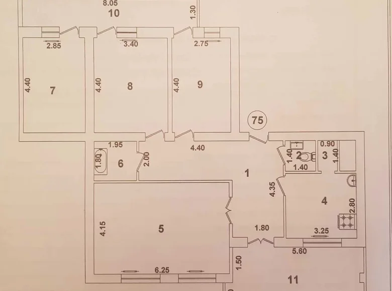 Квартира 4 комнаты 125 м² Ташкент, Узбекистан