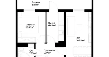 Квартира 2 комнаты в Ташкент, Узбекистан