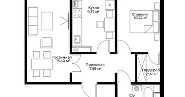 Квартира 2 комнаты в Ташкент, Узбекистан