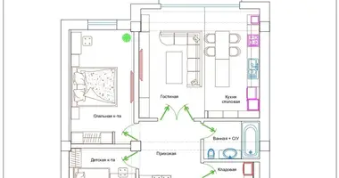 Квартира 3 комнаты в Ташкент, Узбекистан