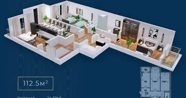 Квартира 3 комнаты в Ташкент, Узбекистан