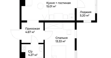 Квартира 1 комната в Ташкент, Узбекистан