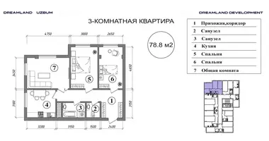 Квартира 3 комнаты в Ташкент, Узбекистан