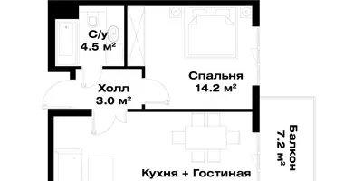 Kvartira 1 xona _just_in Toshkent, Oʻzbekiston