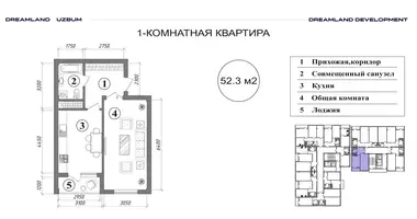 Kvartira 1 xona _just_in Toshkent, Oʻzbekiston