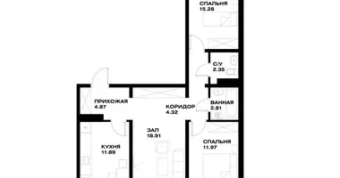 Квартира 3 комнаты в Ташкент, Узбекистан