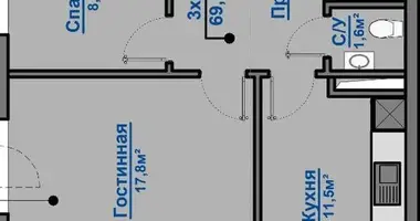 Квартира 3 комнаты в Шайхантаурский район, Узбекистан