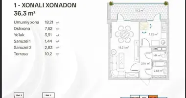 Kvartira 1 xona _just_in Toshkent, Oʻzbekiston