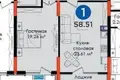 Квартира 2 комнаты 59 м² Ташкент, Узбекистан