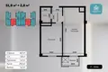 Kvartira 2 xonalar 48 m² Toshkentda