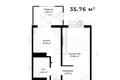Квартира 1 комната 32 м² Ташкент, Узбекистан