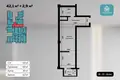 Kvartira 1 xona 42 m² Toshkentda