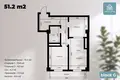 Квартира 2 комнаты 49 м² Ташкент, Узбекистан