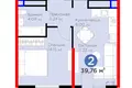 Kvartira 2 xonalar 40 m² Toshkentda