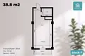 Kvartira 1 xona 44 m² Toshkentda