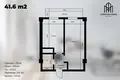 Kvartira 1 xona 44 m² Toshkentda