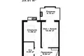 Квартира 1 комната 39 м² Ташкент, Узбекистан