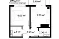 Квартира 1 комната 29 м² Ташкент, Узбекистан