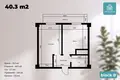 Kvartira 1 xona 44 m² Toshkentda