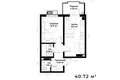Квартира 1 комната 37 м² Ташкент, Узбекистан