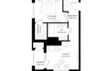 Kvartira 1 xona 37 m² Toshkentda