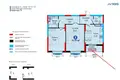 Kvartira 2 xonalar 74 m² Toshkentda