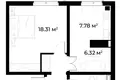 Квартира 1 комната 43 м² Ташкент, Узбекистан