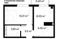 Квартира 1 комната 36 м² Ташкент, Узбекистан