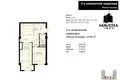 Kvartira 2 xonalar 56 m² Toshkentda