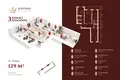 Kvartira 3 xonalar 129 m² Toshkentda