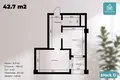 Квартира 1 комната 42 м² Ташкент, Узбекистан