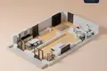 Квартира 1 комната 39 м² Ташкент, Узбекистан