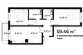 Квартира 2 комнаты 59 м² Ташкент, Узбекистан