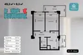 Kvartira 1 xona 43 m² Toshkentda