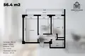 Kvartira 2 xonalar 49 m² Toshkentda