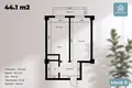 Квартира 2 комнаты 49 м² Ташкент, Узбекистан